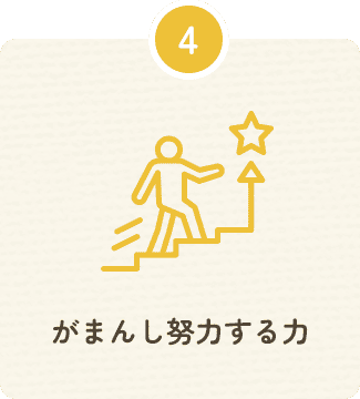 がまんし努力する力